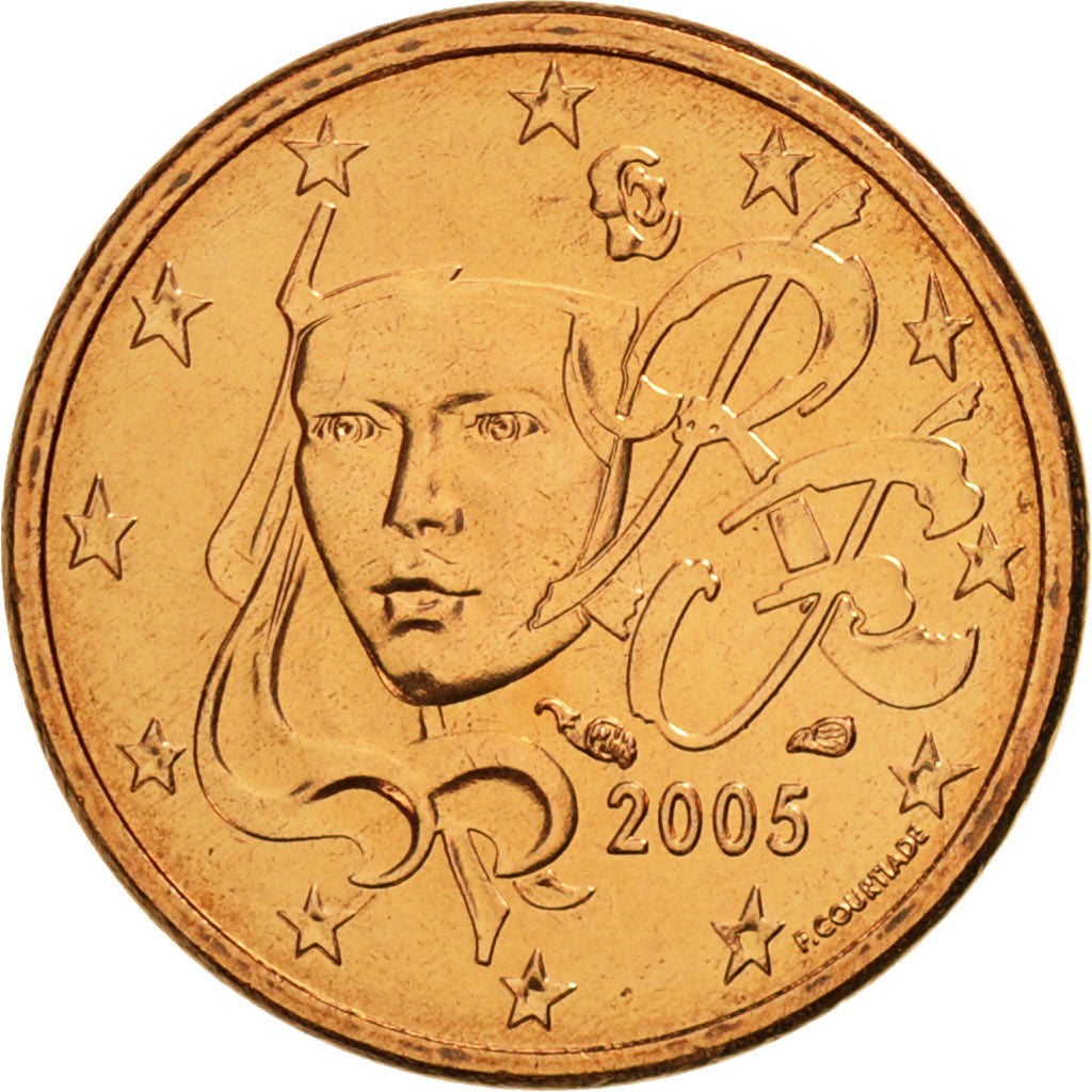 Coin, France, Euro Cent, 2005, MS(65-70), Copper Plated Steel, KM:1282