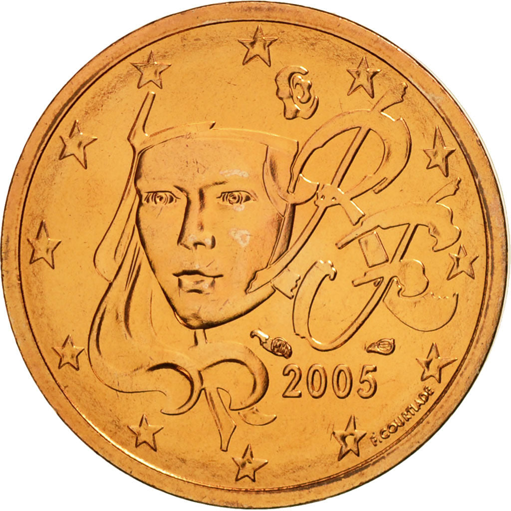 Coin, France, 2 Euro Cent, 2005, MS(65-70), Copper Plated Steel, KM:1283