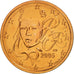 Munten, Frankrijk, 2 Euro Cent, 2005, FDC, Copper Plated Steel, KM:1283