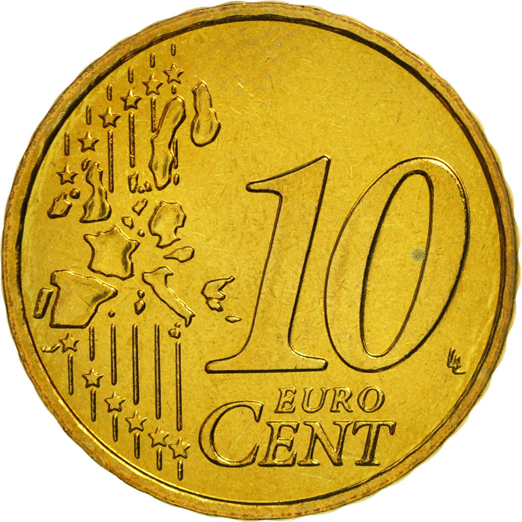 Moneta, Francja, 10 Euro Cent, 2005, Paris, MS(65-70), Mosiądz, KM:1285
