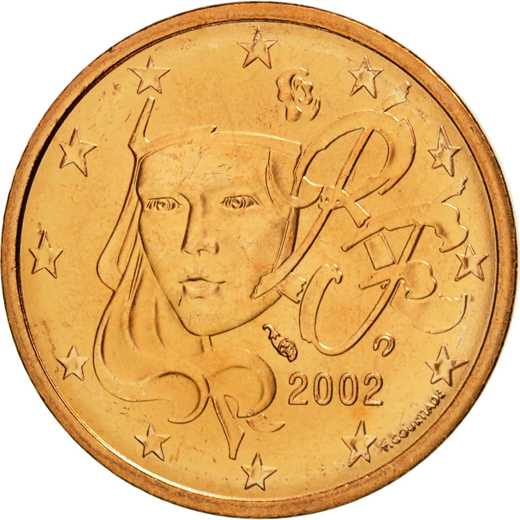 Monnaie, France, 2 Euro Cent, 2002, FDC, Copper Plated Steel, KM:1283