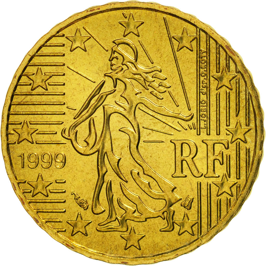 Coin, France, 10 Euro Cent, 1999, MS(65-70), Brass, KM:1285