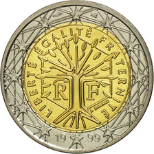 France, 2 Euro, 1999, MS(65-70), Bi-Metallic, KM:1289