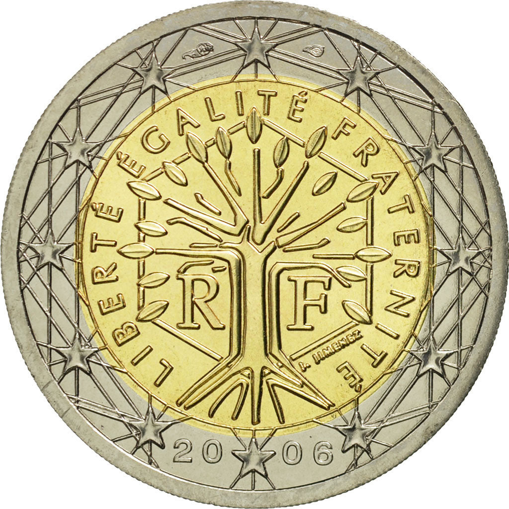 Coin, France, 2 Euro, 2006, MS(65-70), Bi-Metallic, KM:1289