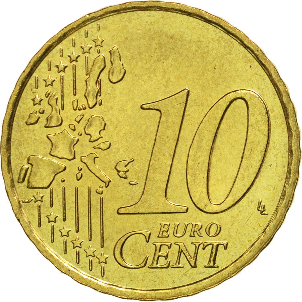 Monaco, 10 Euro Cent, 2003, SPL, Ottone, KM:170
