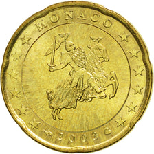 Monaco, 20 Euro Cent, 2003, SPL, Ottone, KM:171