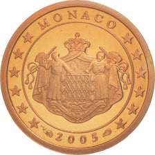 Monaco, Euro Cent, 2005, STGL, Copper Plated Steel, KM:167
