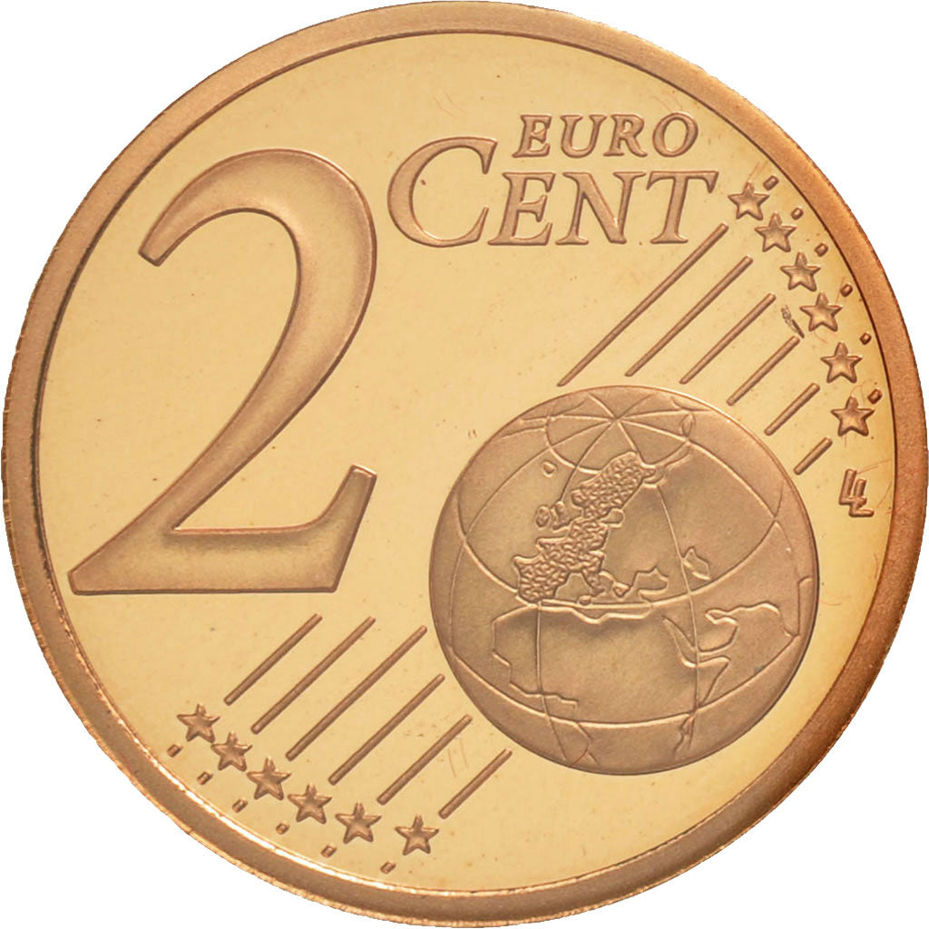 Monaco, 2 Euro Cent, PROOF 2005, MS(65-70), Copper Plated Steel, KM:168