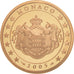 Monaco, 5 Euro Cent, PROOF 2005, MS(65-70), Copper Plated Steel, KM:169