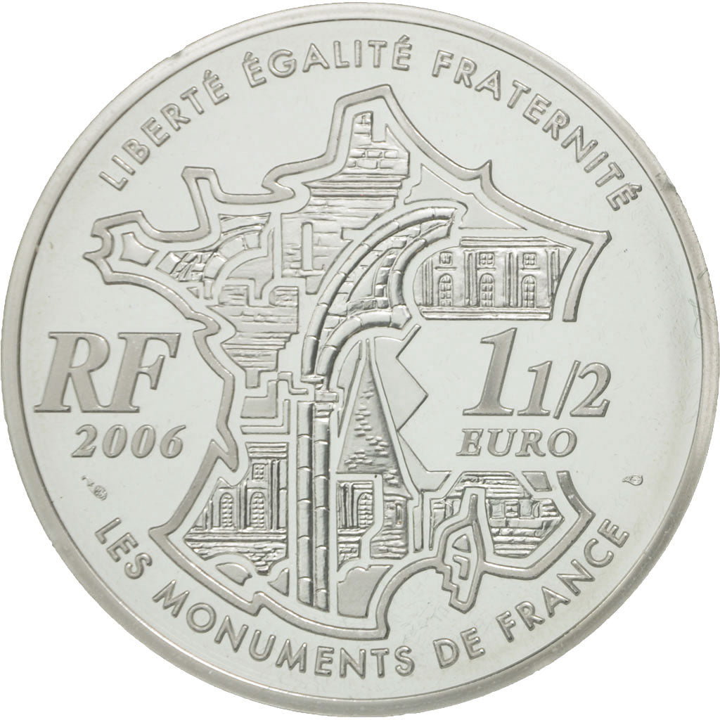 France, 1-1/2 Euro, Invalides, PROOF 2006, MS(65-70), Silver, KM:1458