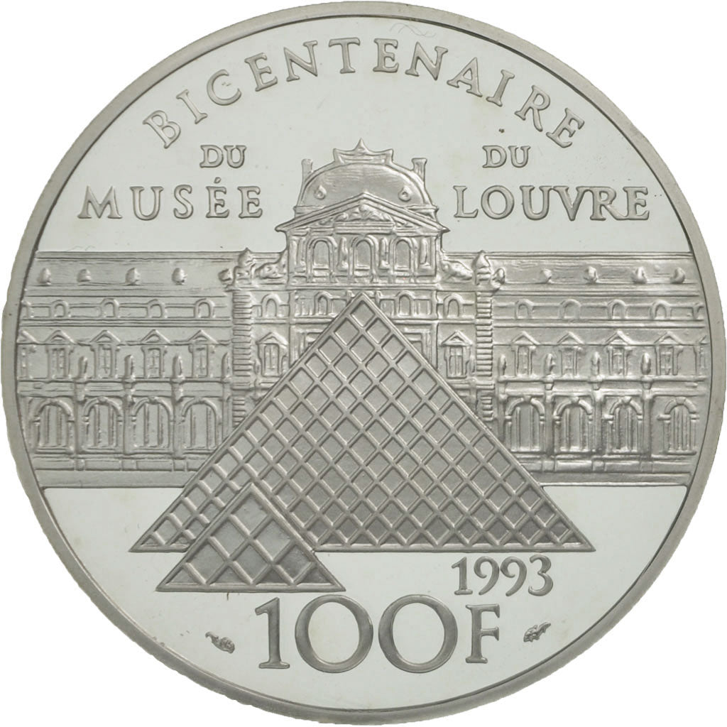 France, 100 Francs, Venus, PROOF 1993, Paris, MS(65-70), Silver, KM:1020