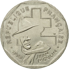 Coin, France, Jean Moulin, 2 Francs, 1993, Paris, MS(63), Nickel, KM:1062
