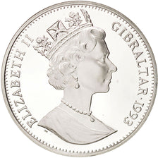 GIBRALTAR, 21 ECUs, 1993, KM #482, MS(65-70), Silver, 19.19