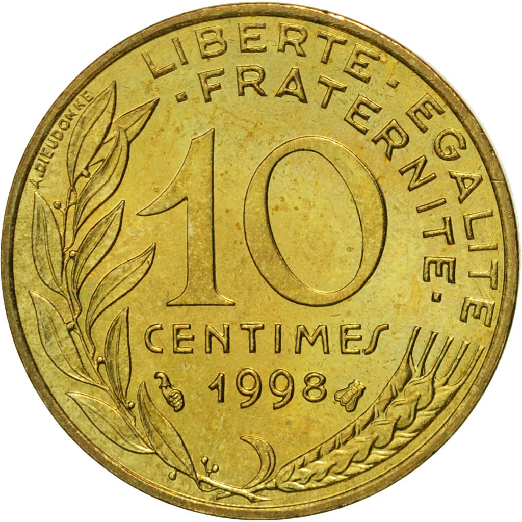 Monnaie, France, Marianne, 10 Centimes, 1998, Paris, SPL, Aluminum-Bronze