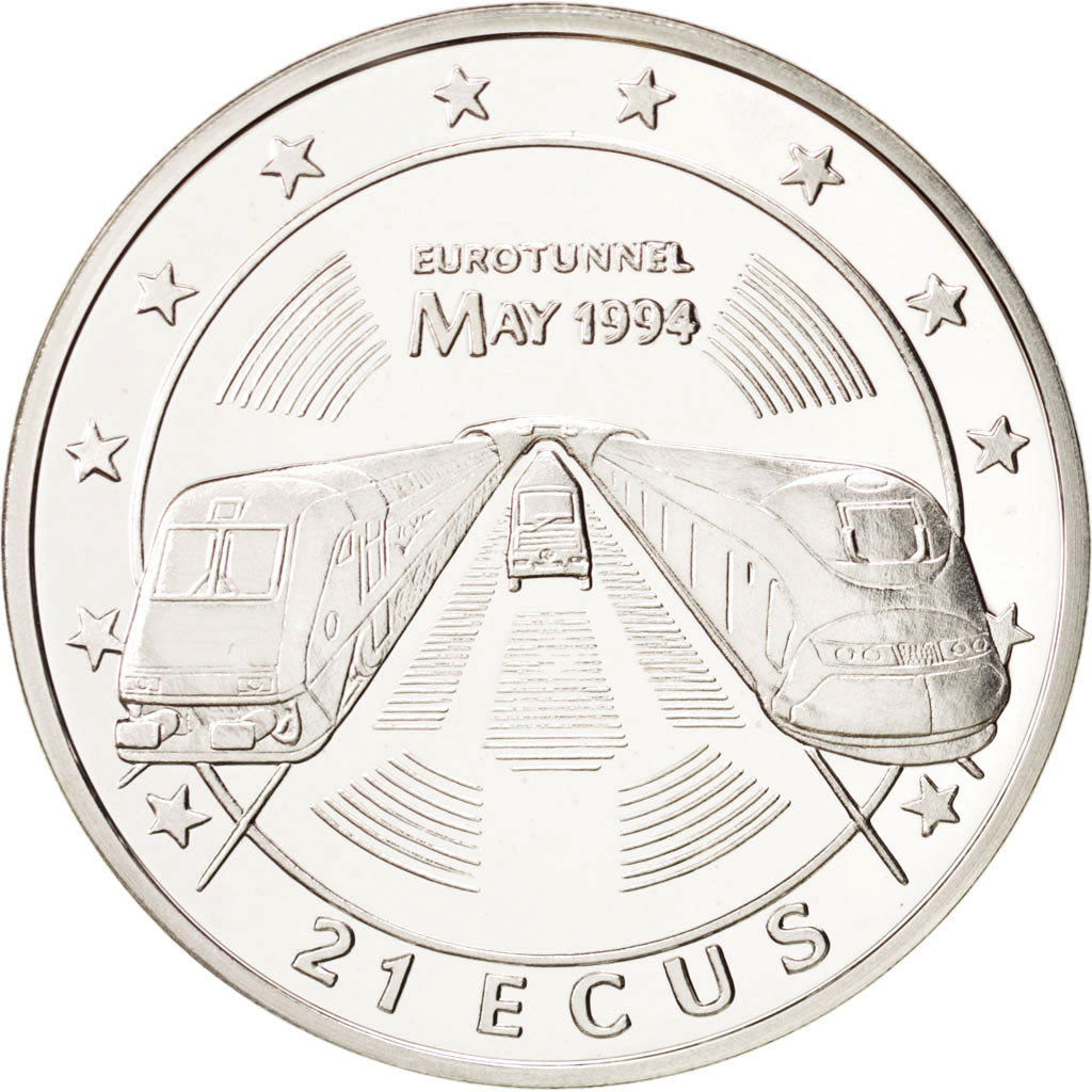 GIBRALTAR, 21 ECUs, 1994, KM #486, MS(65-70), Silver, 19.19