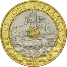 Moneda, Francia, Mont Saint Michel, 20 Francs, 1992, Paris, EBC, Trimetálico