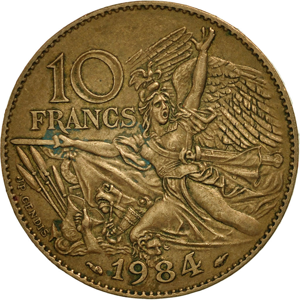 Coin, France, François Rude, 10 Francs, 1984, Paris, AU(55-58), Nickel-Bronze