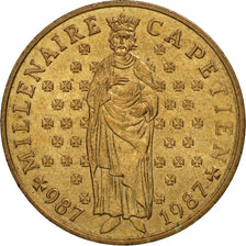 Coin, France, Hugues Capet, 10 Francs, 1987, Paris, MS(63), Silver, KM:961