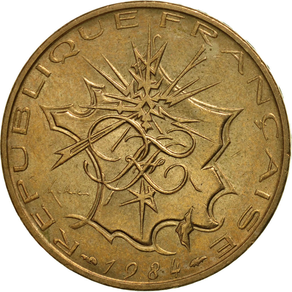 Coin, France, Mathieu, 10 Francs, 1984, Paris, AU(55-58), Nickel-brass, KM:940