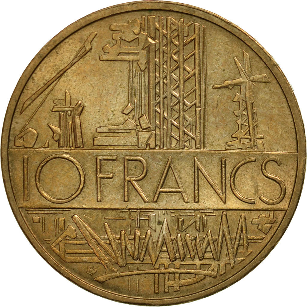 Coin, France, Mathieu, 10 Francs, 1984, Paris, AU(55-58), Nickel-brass, KM:940
