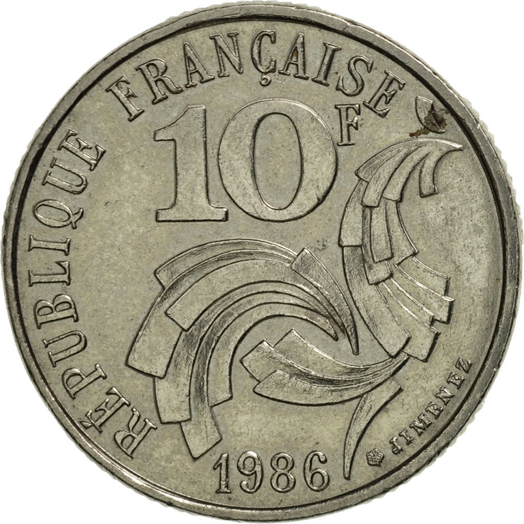 Münze, Frankreich, 10 Francs, 1986, Paris, VZ+, Nickel, KM:E132, Gadoury:824