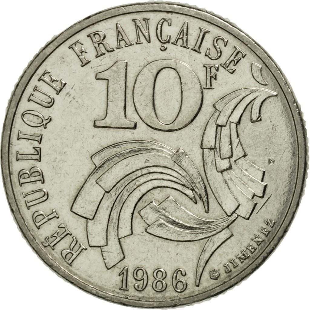 Coin, France, 10 Francs, 1986, Paris, MS(63), Nickel, KM:E132, Gadoury:824