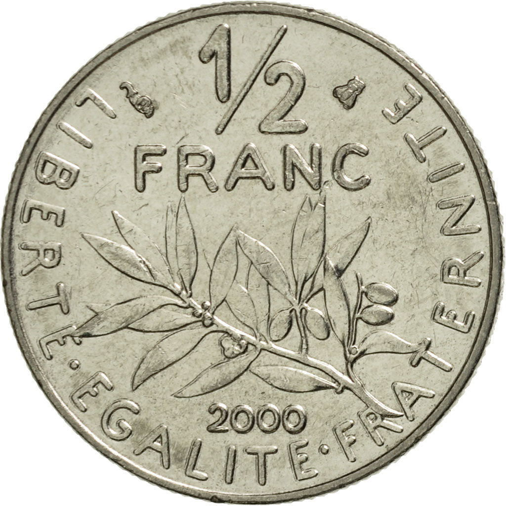 Monnaie, France, Semeuse, 1/2 Franc, 2000, Paris, SUP, Nickel, KM:931.1