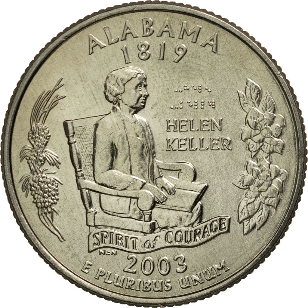 United States, Alabama, Quarter, 2003, Denver, MS(63), Copper-Nickel Clad