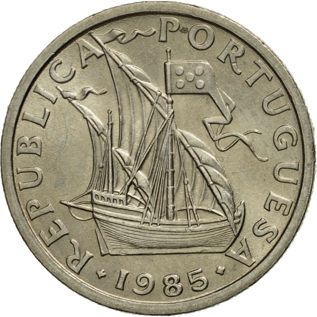 Moneta, Portogallo, 2-1/2 Escudos, 1985, SPL, Rame-nichel, KM:590