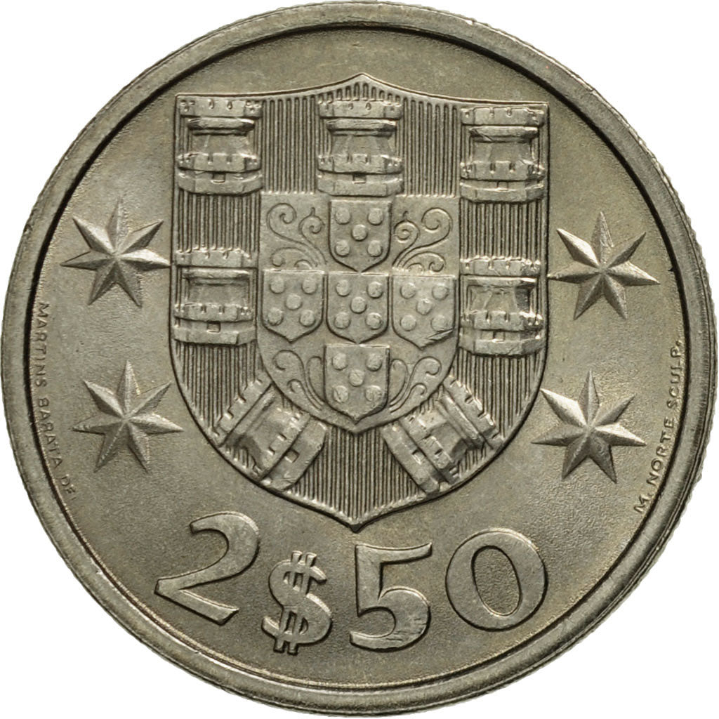 Moneta, Portogallo, 2-1/2 Escudos, 1985, SPL, Rame-nichel, KM:590