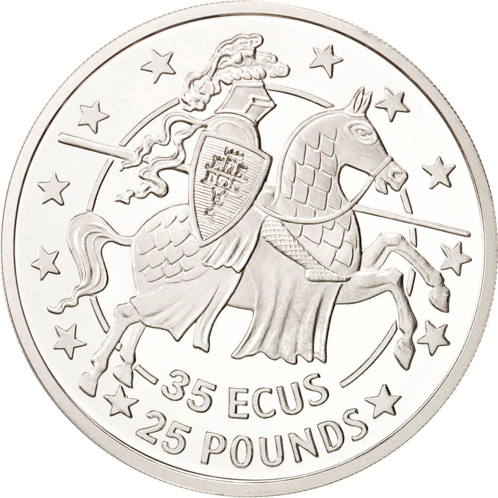 Moneta, Gibilterra, Elizabeth II, 35 Ecus-25 Pounds, 1992, FDC, Argento, KM:110