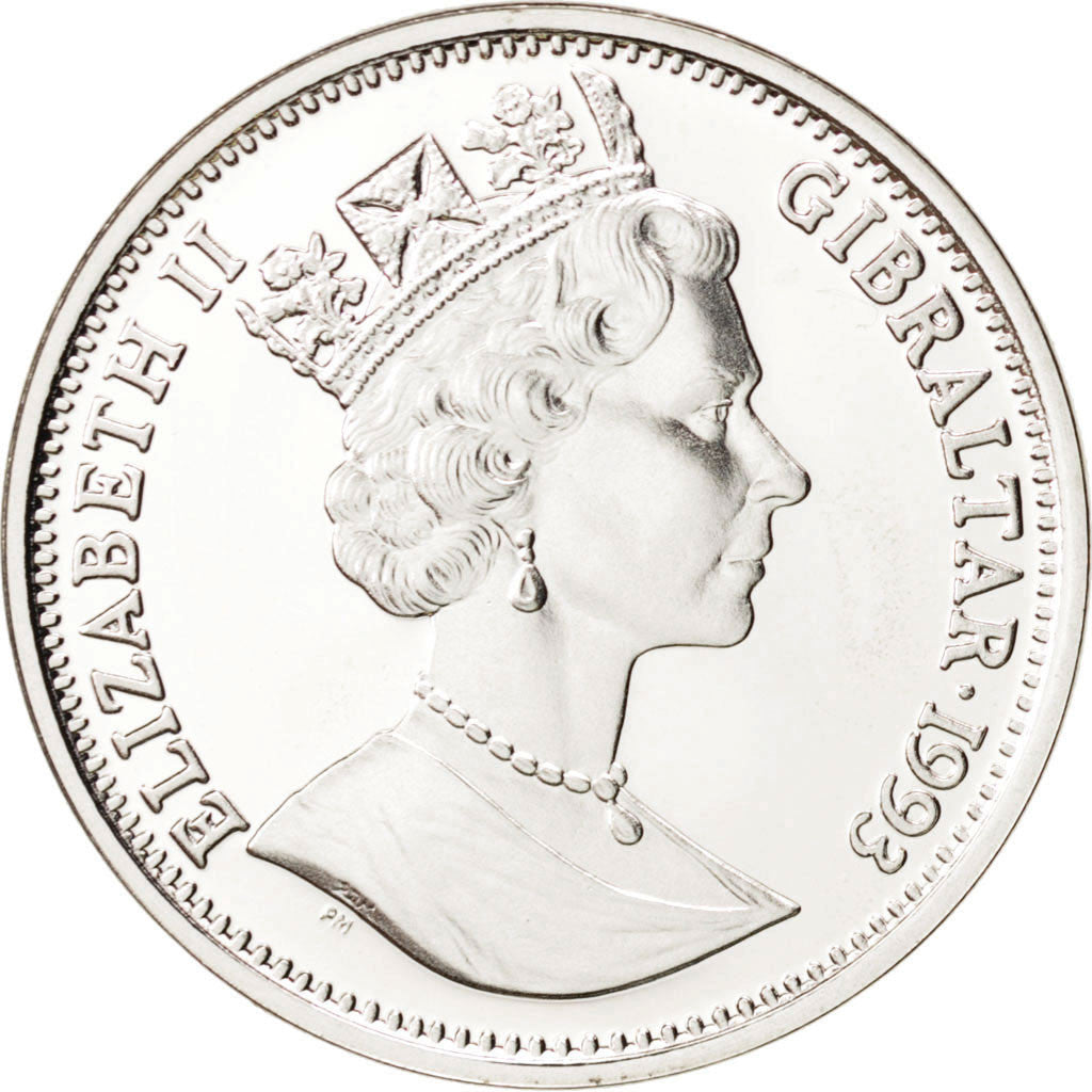 Moneta, Gibilterra, Elizabeth II, 14 Ecus, 1993, FDC, Argento, KM:479