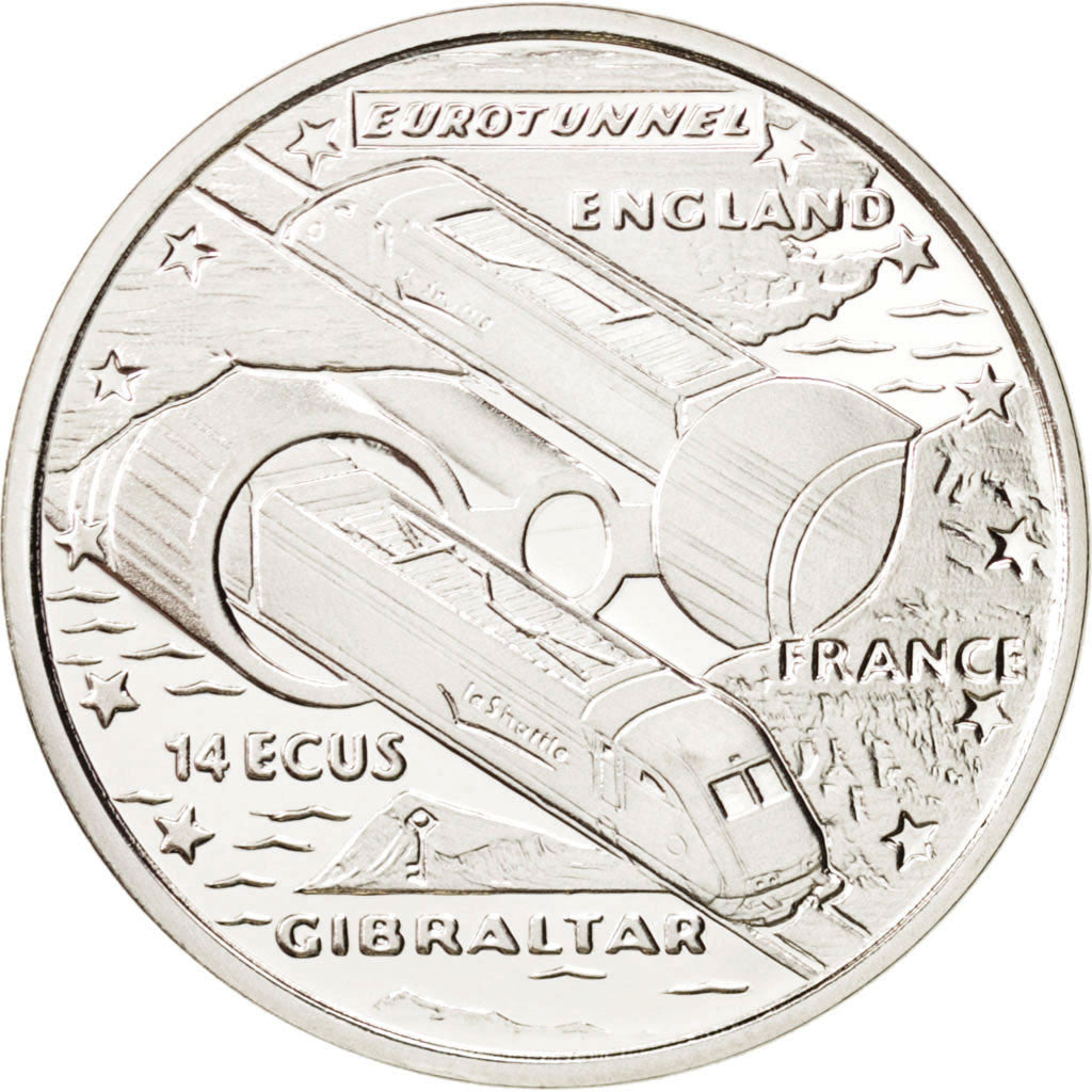 Moneta, Gibilterra, Elizabeth II, 14 Ecus, 1993, FDC, Argento, KM:479