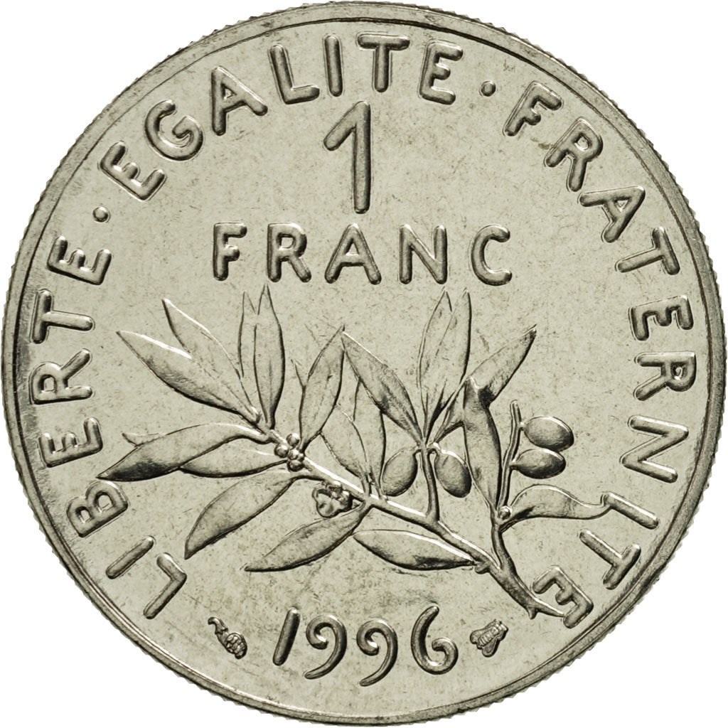 Monnaie, France, Semeuse, Franc, 1996, Paris, FDC, Nickel, KM:925.1, Gadoury:474