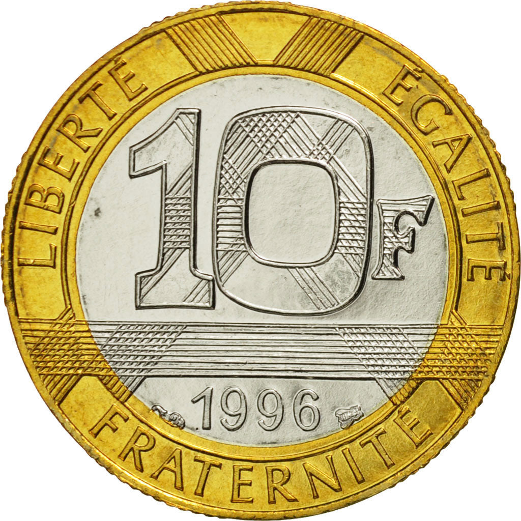 Coin, France, Génie, 10 Francs, 1996, Paris, MS(65-70), Aluminum-Bronze
