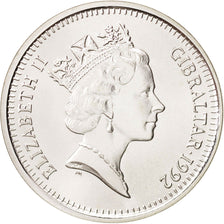 Monnaie, Gibraltar, Elizabeth II, 14 Ecus-10 Pounds, 1992, SPL, Argent, KM:89