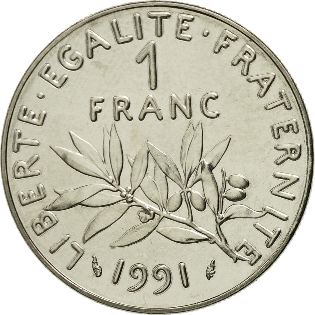 Monnaie, France, Semeuse, Franc, 1991, Paris, FDC, Nickel, KM:925.1, Gadoury:474