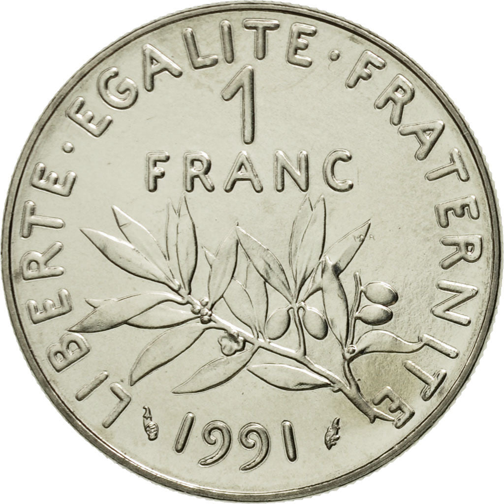 Monnaie, France, Semeuse, Franc, 1991, Paris, FDC, Nickel, KM:925.1, Gadoury:474