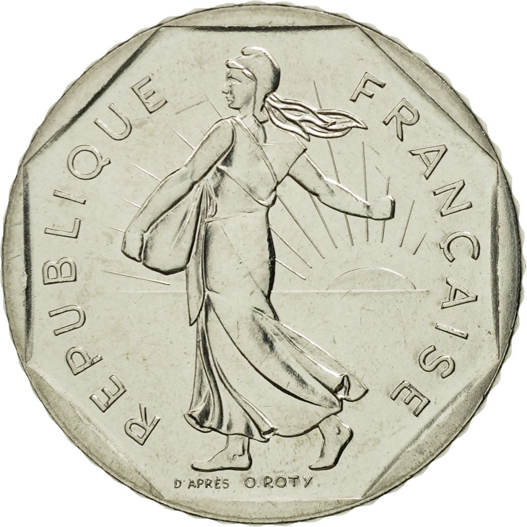 Moneta, Francia, Semeuse, 2 Francs, 1991, Paris, FDC, Nichel, KM:942.2
