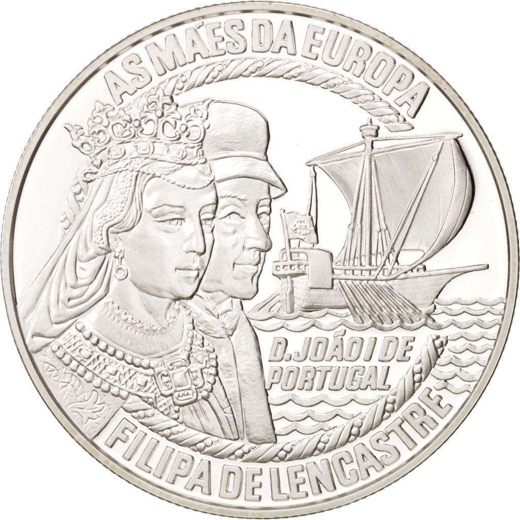 PORTUGAL, 25 ECU, 1996, Lisbon, KM #53, MS(65-70), Silver, 37, 28.00