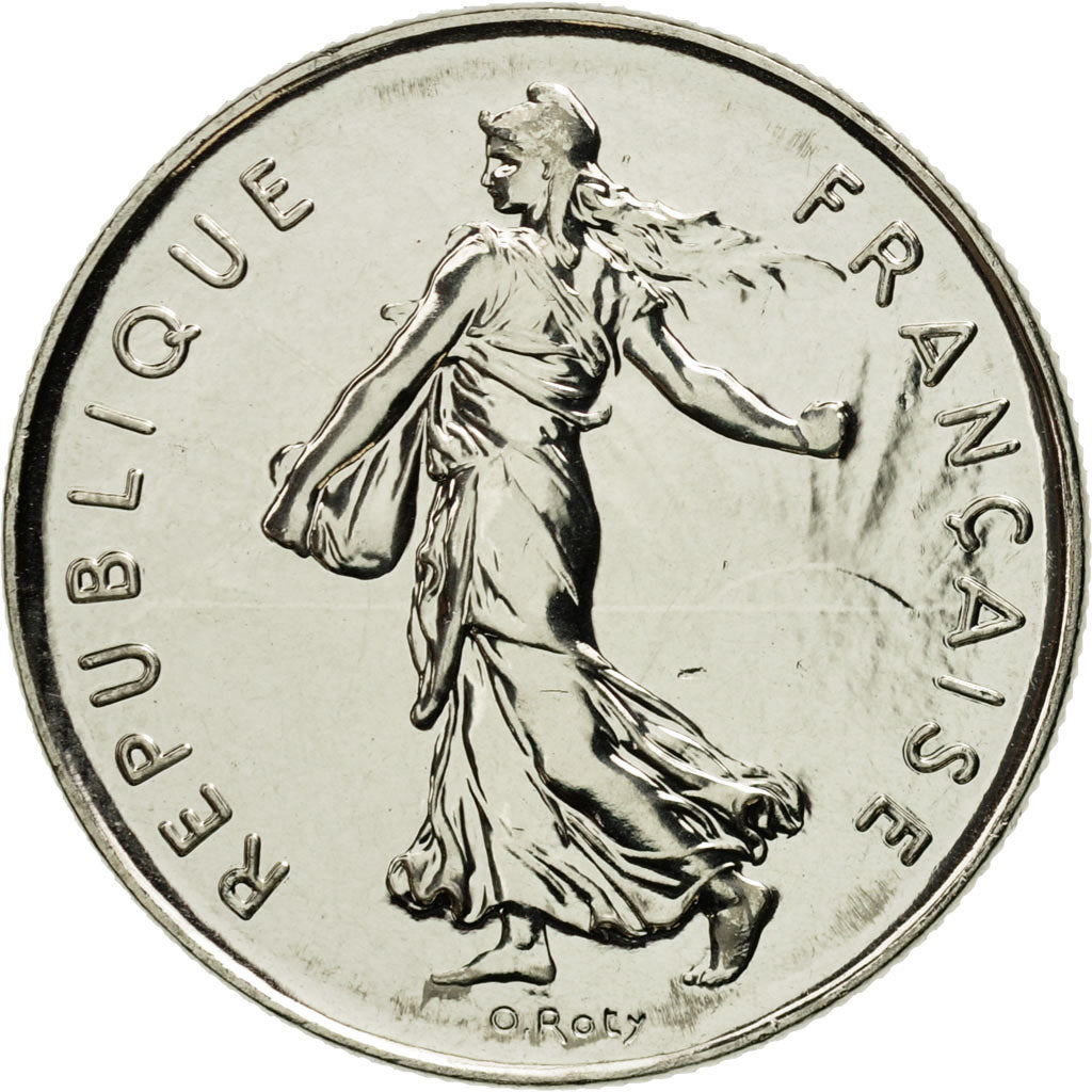 Moneta, Francia, Semeuse, 5 Francs, 2001, Paris, FDC, Nichel placcato