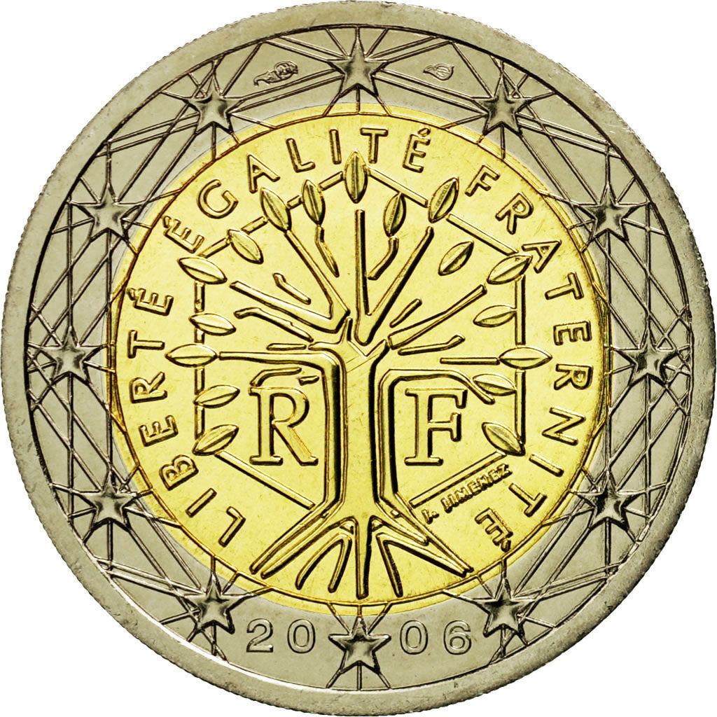 Coin, France, 2 Euro, 2006, MS(65-70), Bi-Metallic, KM:1289