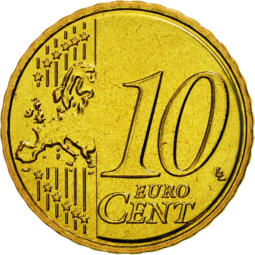 Coin, France, 10 Euro Cent, 2007, MS(65-70), Brass, KM:1410