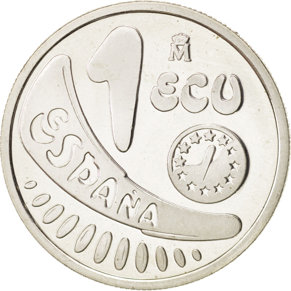 Münze, Spanien, Juan Carlos I, Ecu, 1989, Madrid, STGL, Silber, KM:M23