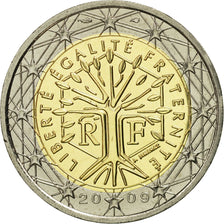 France, 2 Euro, 2009, MS(65-70), Bi-Metallic, KM:1414