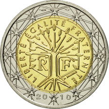 France, 2 Euro, 2010, MS(65-70), Bi-Metallic, KM:1414