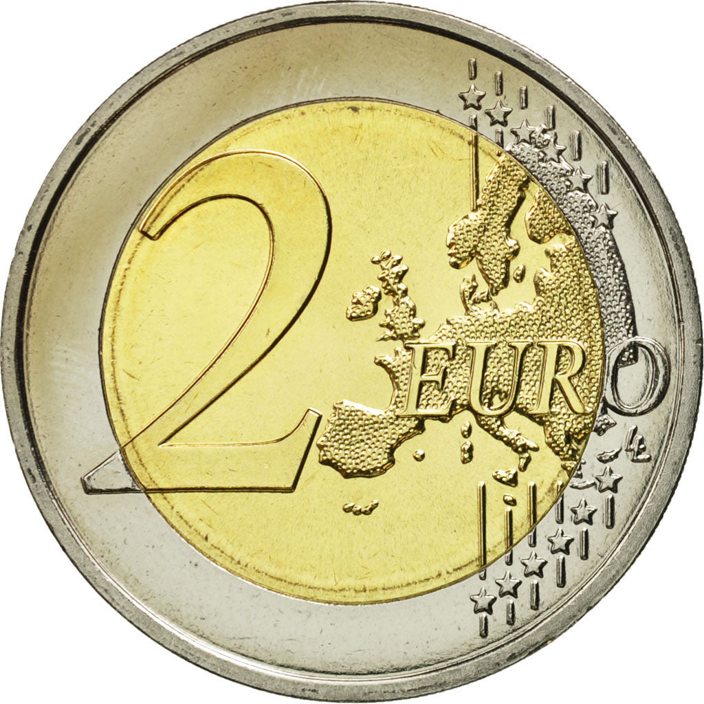 France, 2 Euro, 2010, MS(65-70), Bi-Metallic, KM:1414