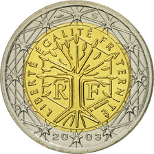 France, 2 Euro, 2003, MS(65-70), Bi-Metallic, KM:1289