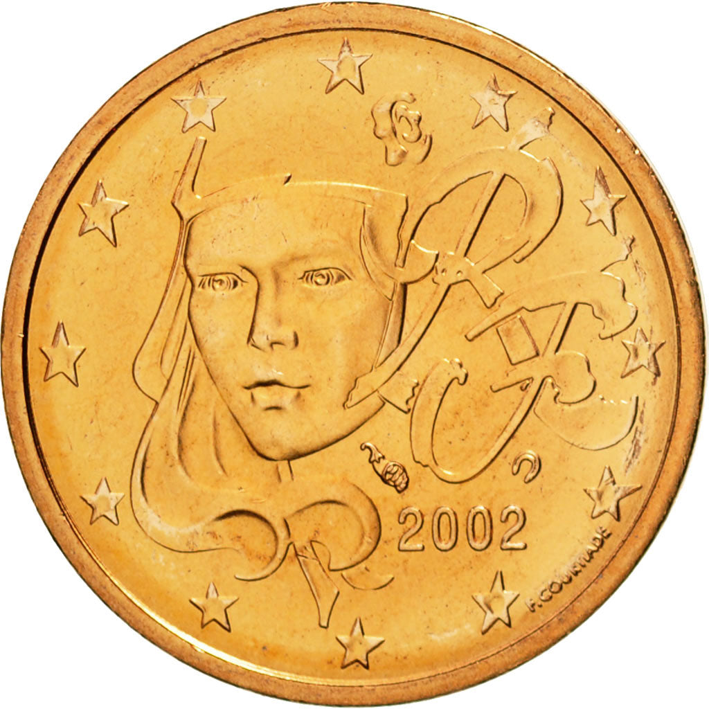 Coin, France, 2 Euro Cent, 2002, MS(65-70), Copper Plated Steel, KM:1283