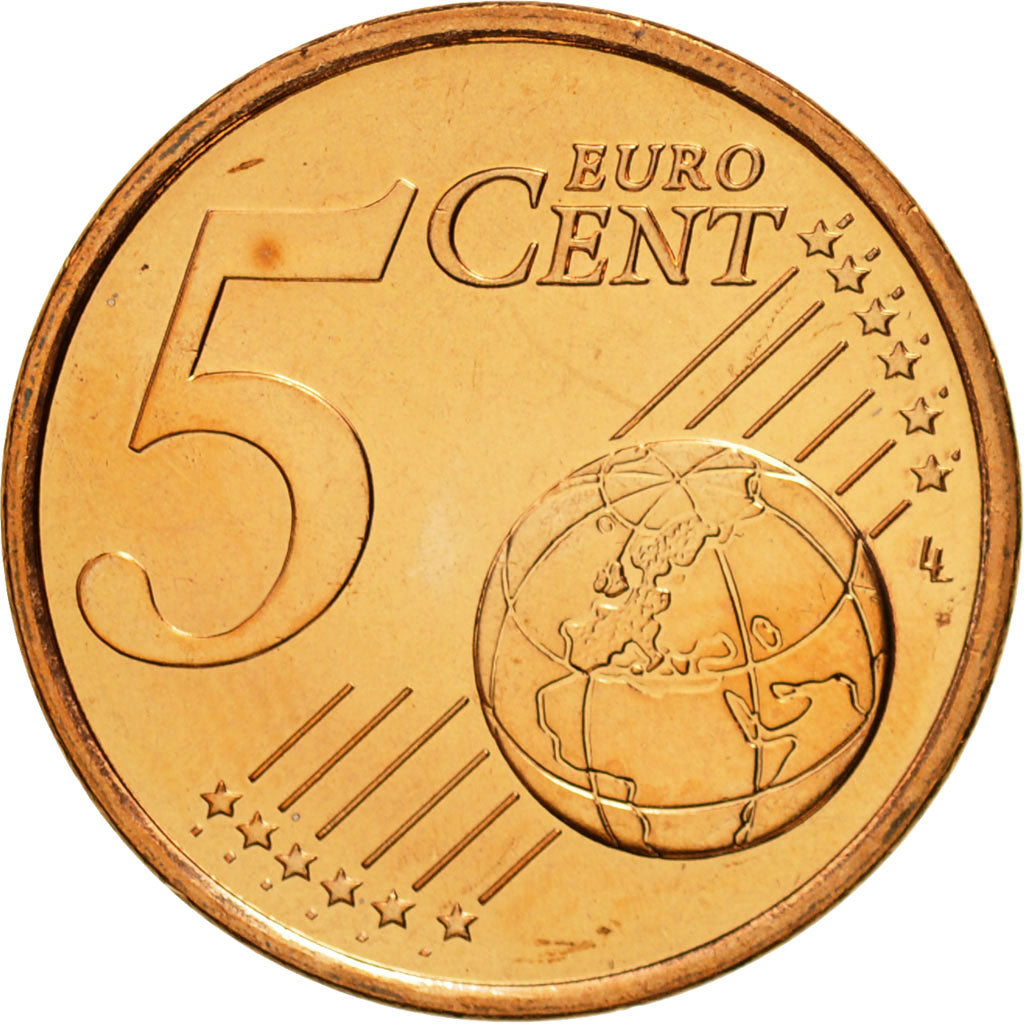 Coin, France, 5 Euro Cent, 2002, MS(65-70), Copper Plated Steel, KM:1284
